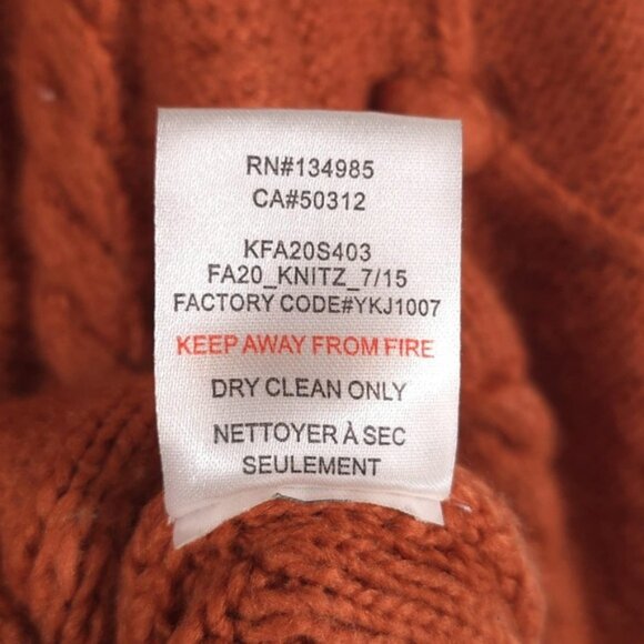 For Love & Lemons Women’s Florentina Sweater Ginger Orange‎ KFA20S403 Size XS - Picture 14 of 14